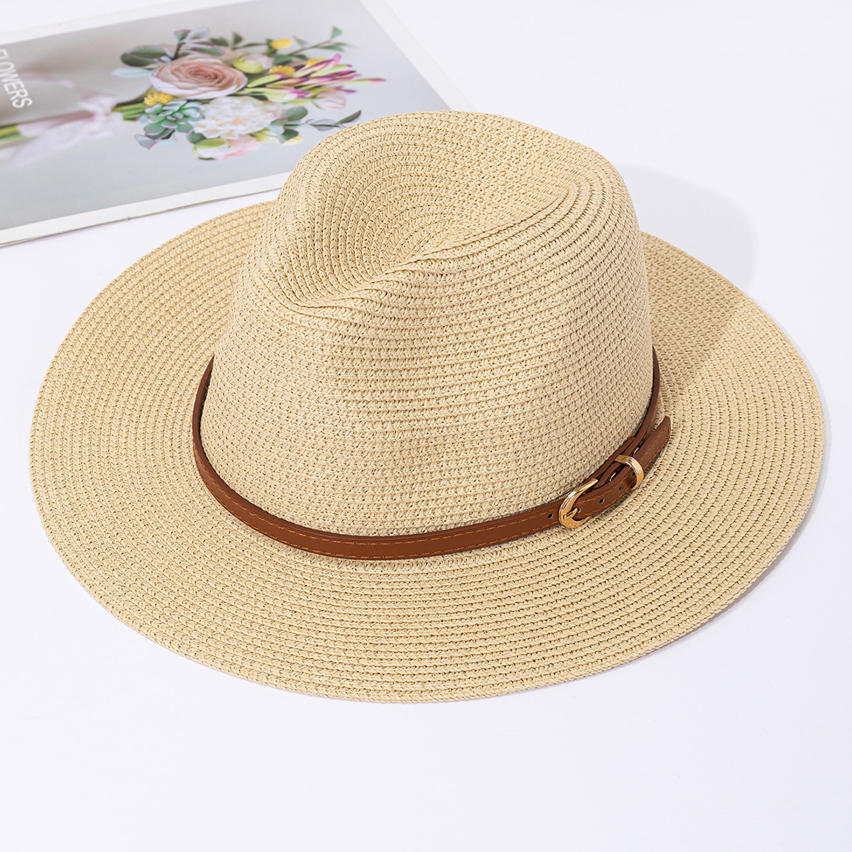 Mens Fashion Bucket Hat - Panama straw hat, female jazz top