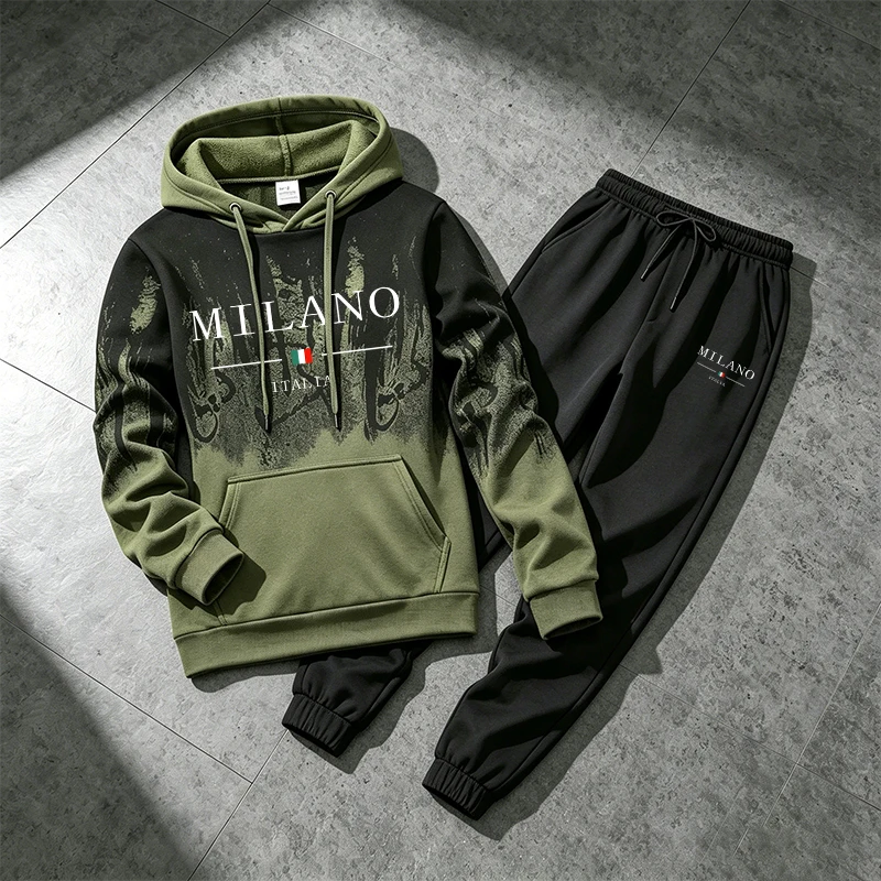 Mens Fashion Style - Italy Fashion Sportswear 2pcs Set Male