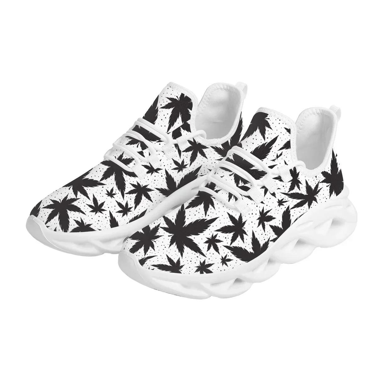 Mens Fashion Zapatos - 3D Printing Plant Leaf Ladies Vulcanized