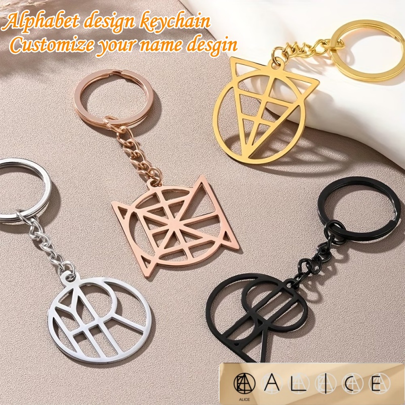 Men'S Fashion Gold Chain - Custom Name Keychain Free Design Creative