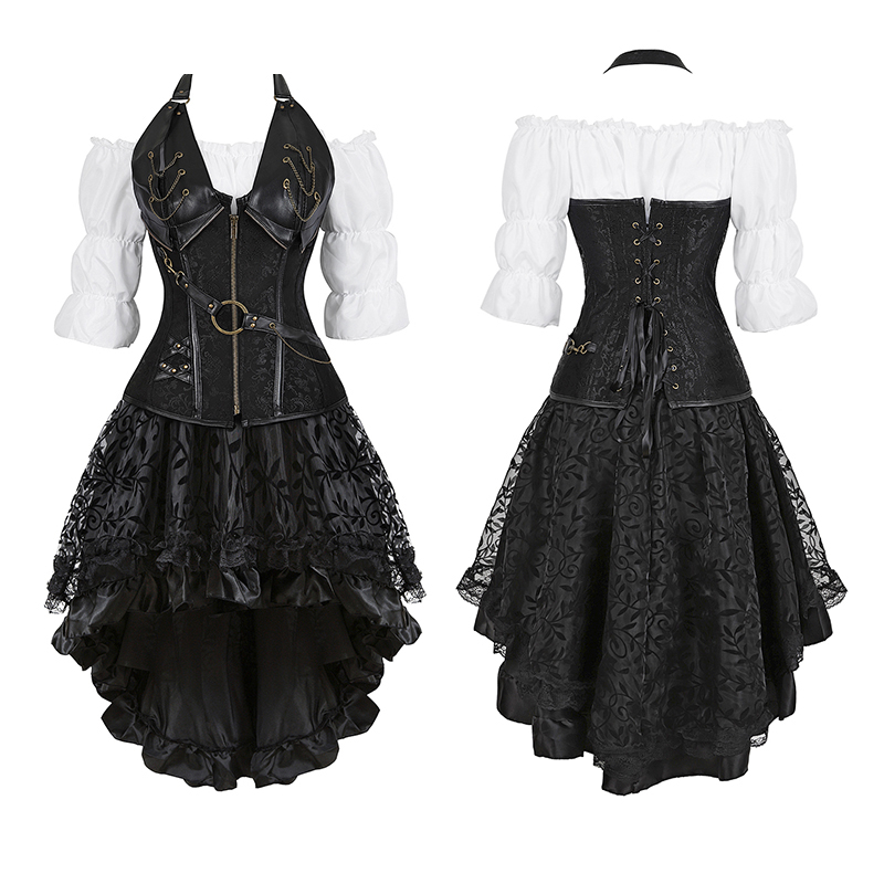 Formal Waistcoat Vest - Steampunk Corset Dress Black Gothic Clothing