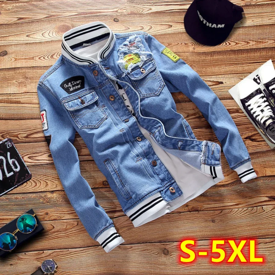 Bomber Jacket Men - New 2026 Men's Denim Jackets Fashion
