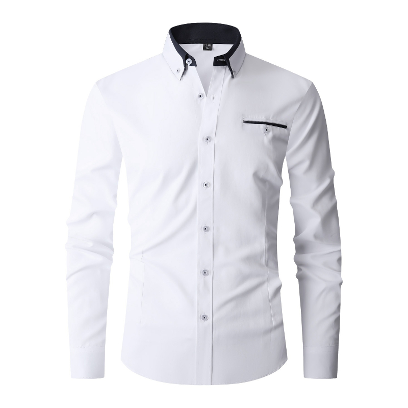 Mens Fashion Dress Shirts - Men Formal Shirt Long Sleeve Office