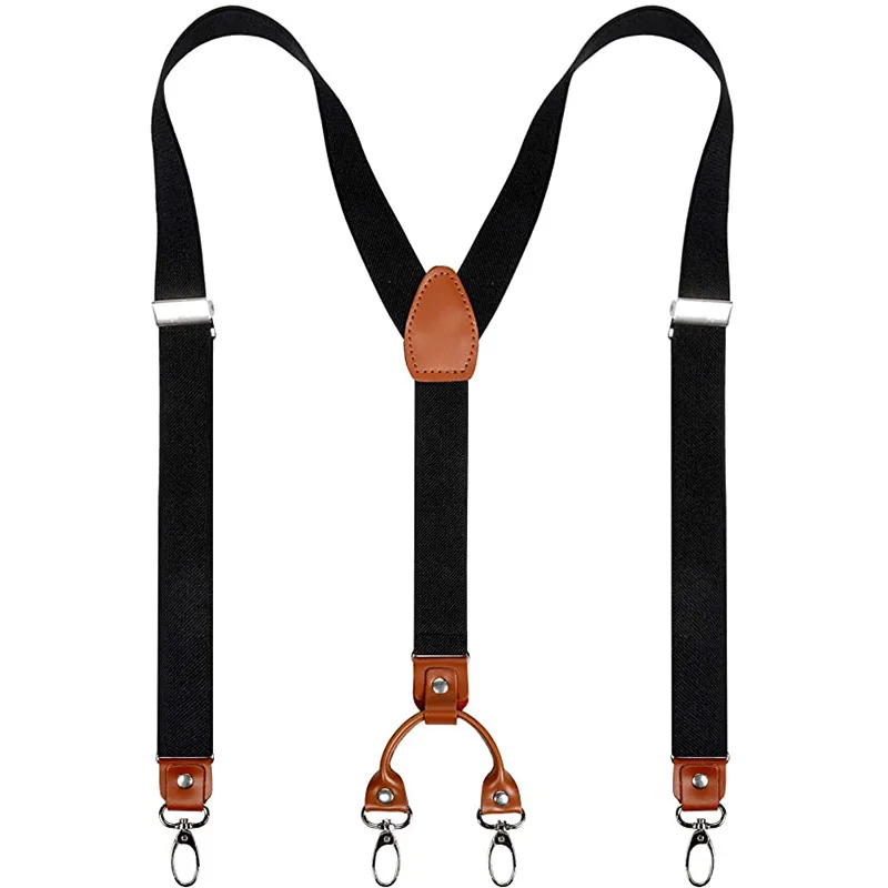 Jeans Shirt Fashion For Men - 2.5cm 4 Clips Suspenders Clips for