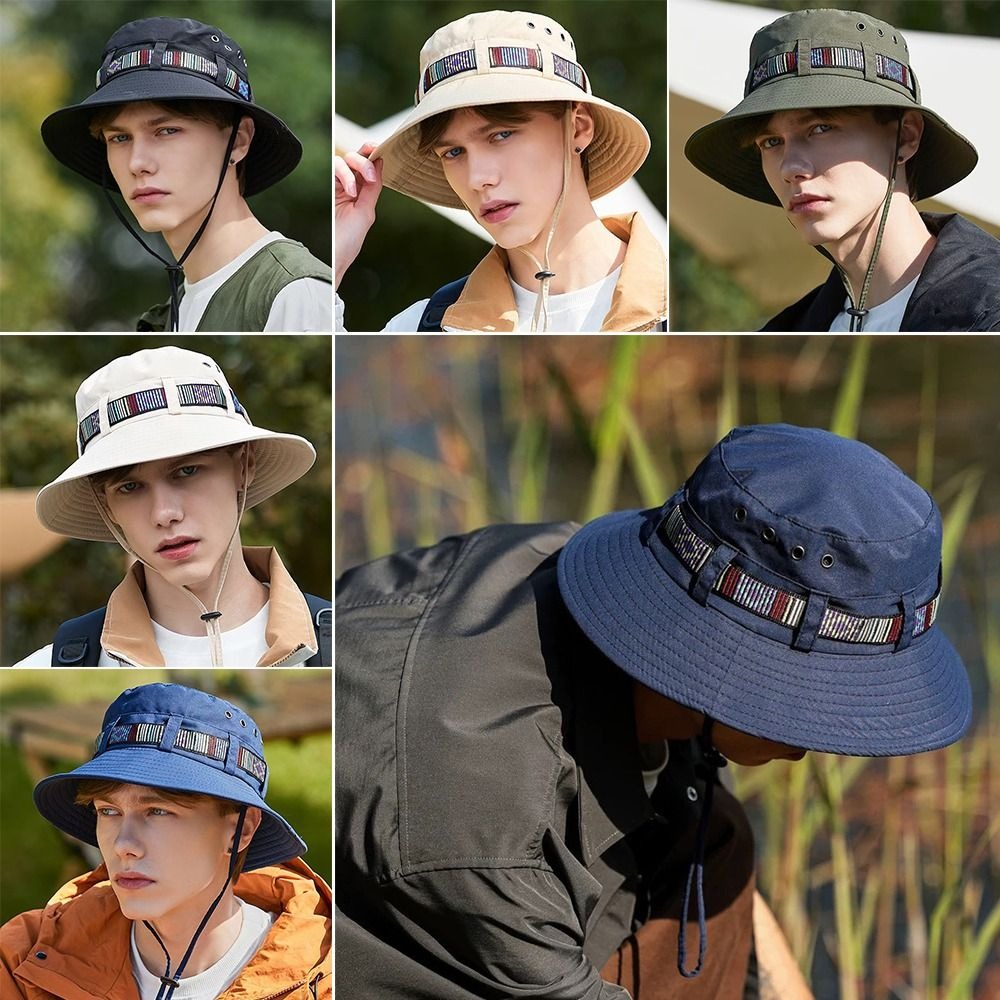 Mens Fashion Bucket Hat - Fashion Sun Protection Sun Hats Breathable