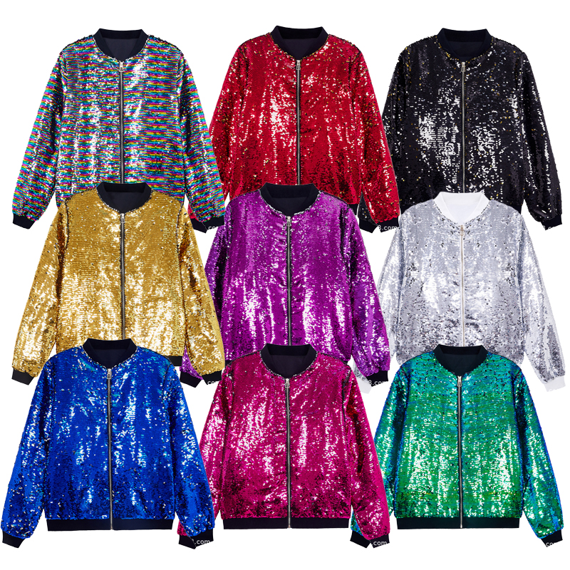 Mens Fashion Baseball Jersey - 2025 New Flip Over Sequin Jackets