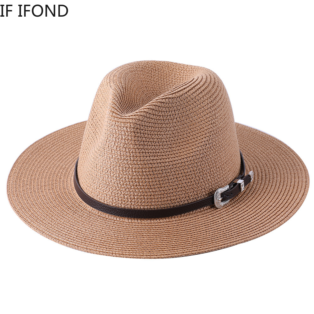 Mens Fashion Bucket Hat - 60CM Big Size Fashion Straw Parent-Child