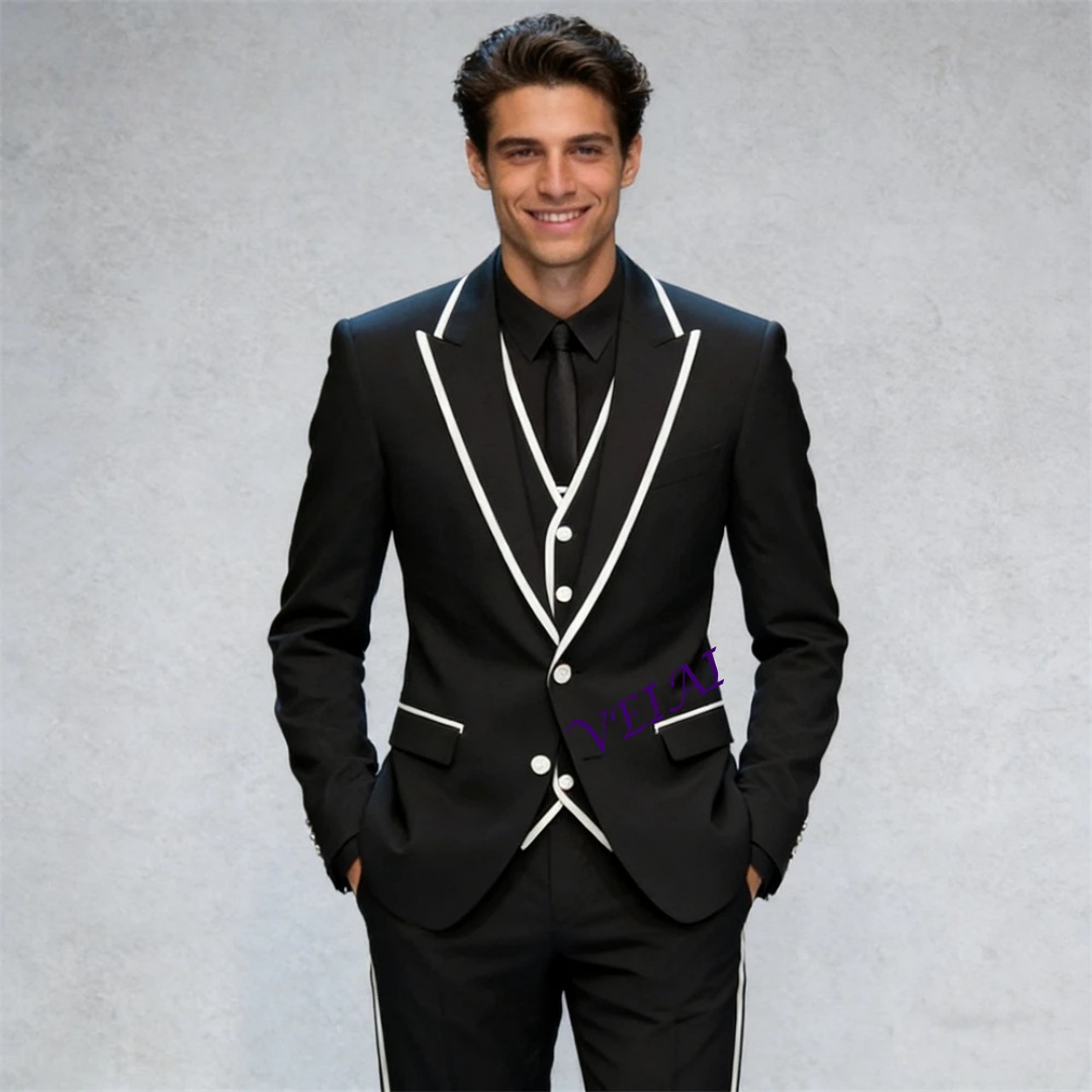 Formal Waistcoat Vest - CustomizedMen's Modern Fit Suit Set, Three