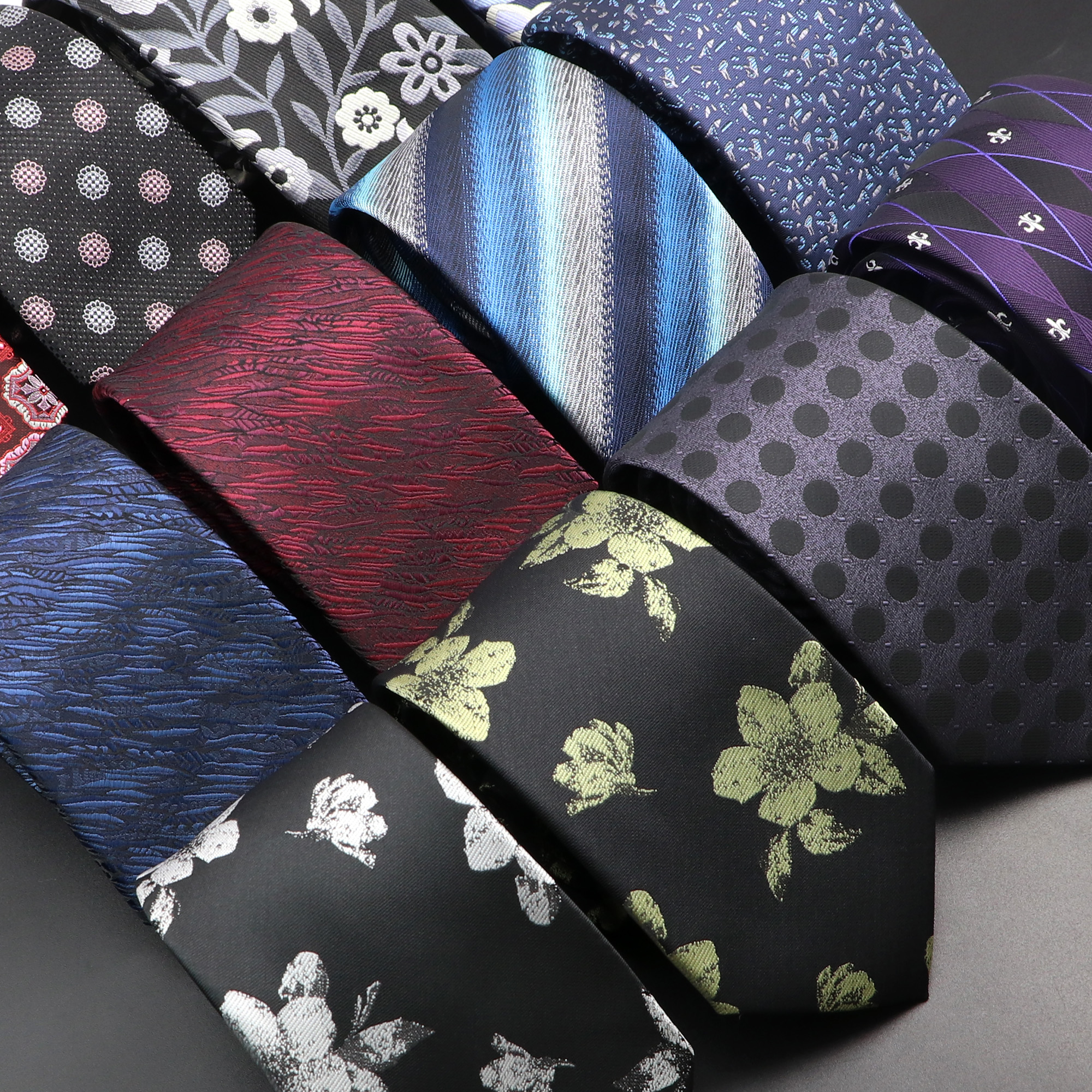 Mens Fashion Dress Shirts - New Skinny 7cm Ties For Men
