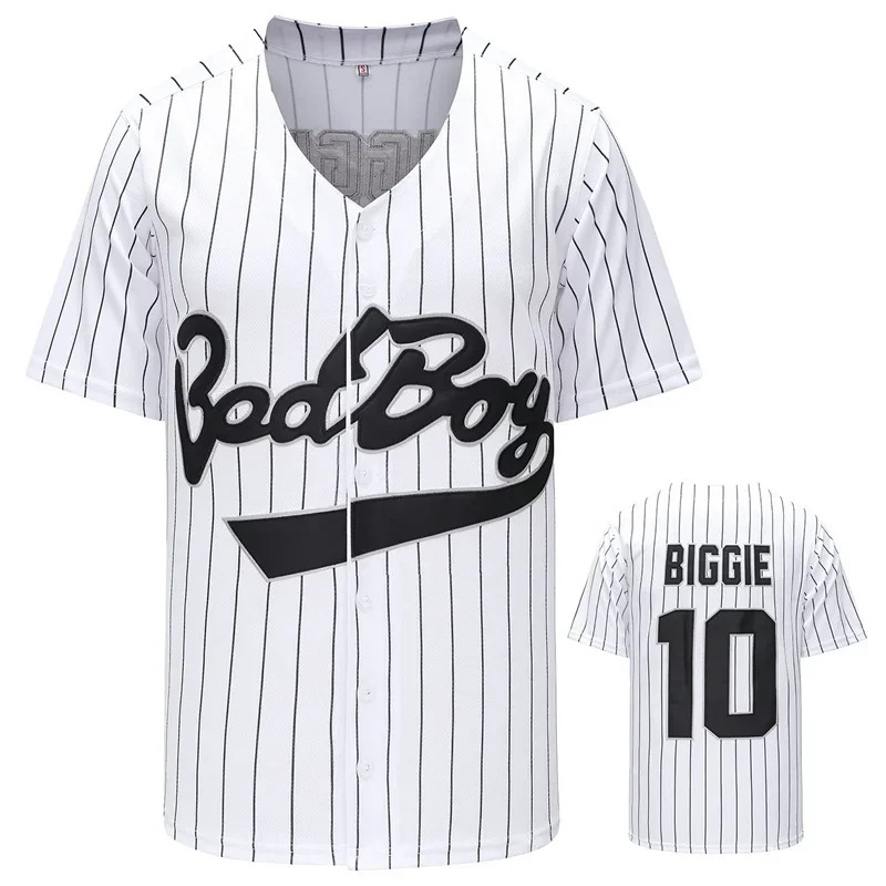 Mens Fashion Baseball Jersey - Movie #10 Bad Boy BIGGIE Baseball