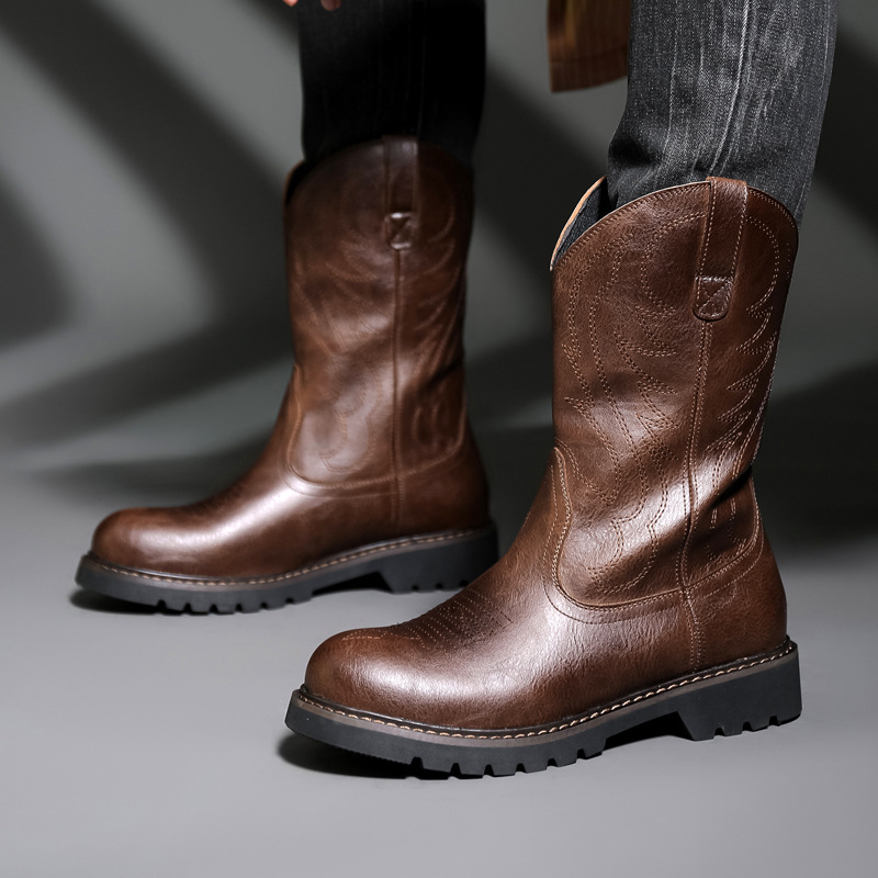 Mens Fashion Zapatos - Fashion Mens Cowboy Boots New Embroidery