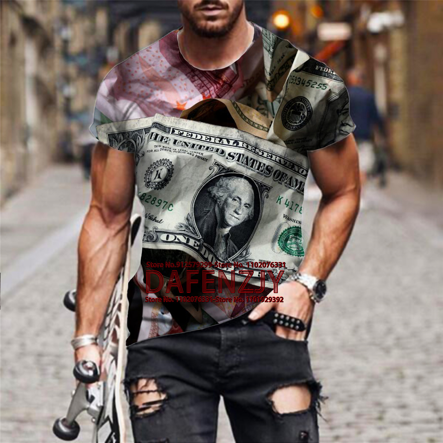 Mens Fashion Dress Shirts - Men's 3d T Shirt American Dollar