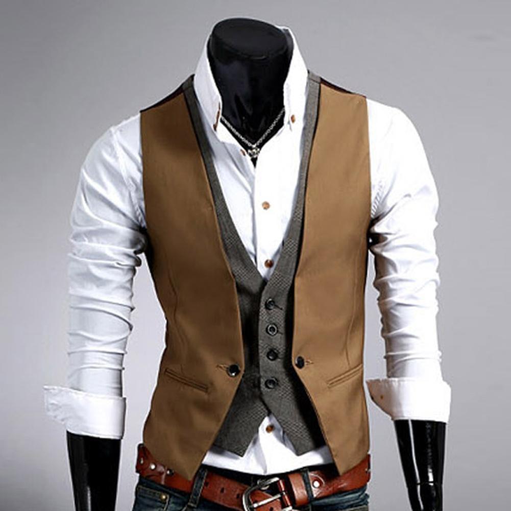 Formal Waistcoat Vest - Men Formal Waistcoat Vest Business Solid