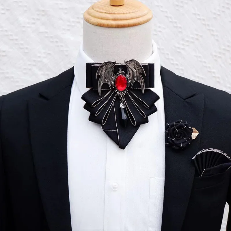 Mens Fashion Dress Shirts - Men's Bow Tie Brooch Set British