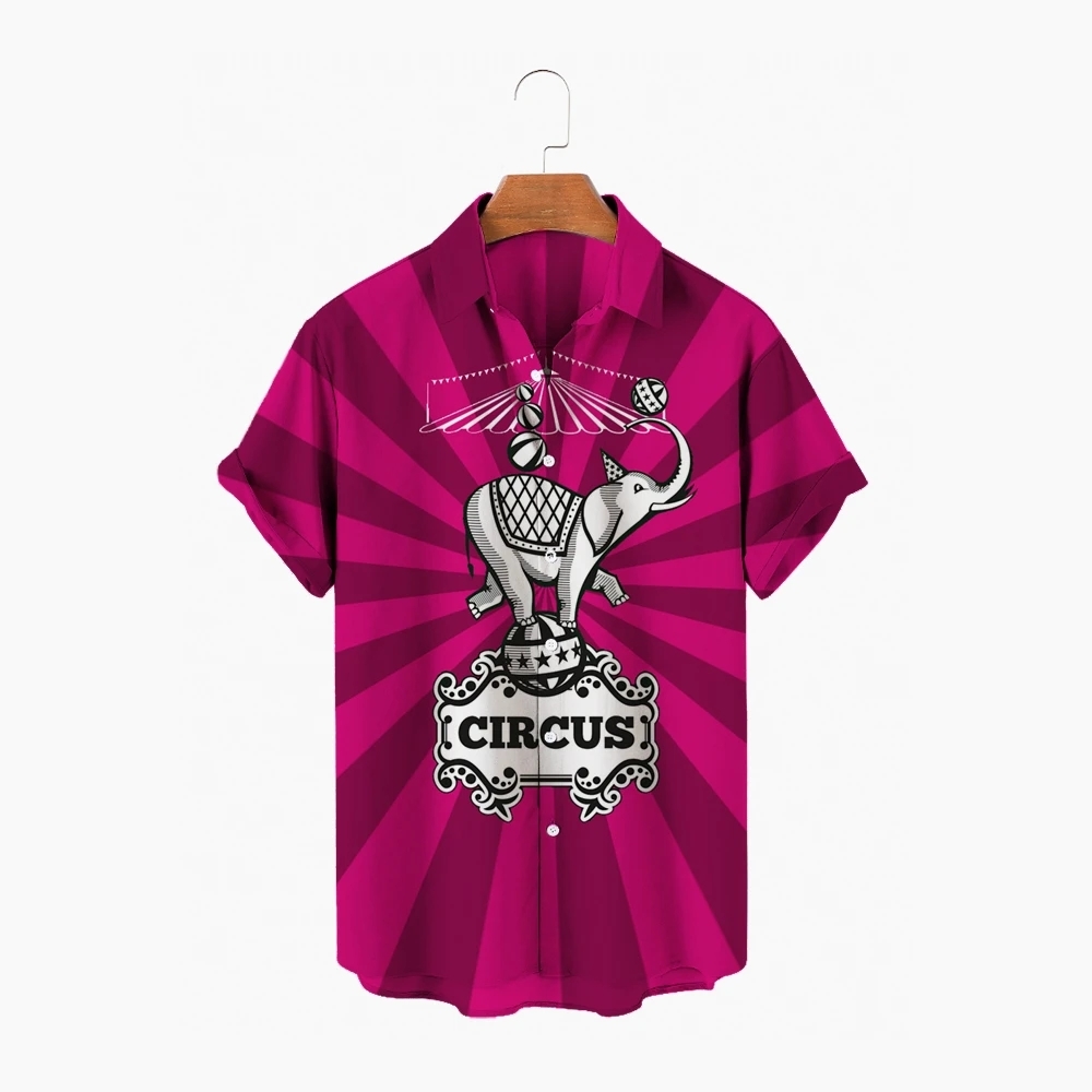 Jeans Shirt Fashion For Men - Circus Clown Hawaiian Fashion Men's Casual