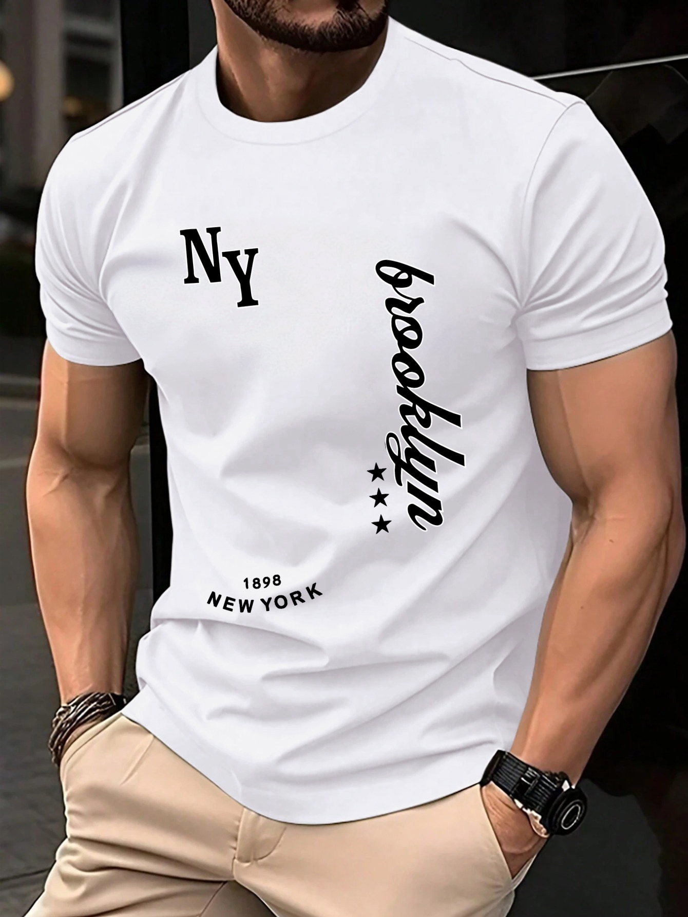 Men'S Fashion New York - New York Brooklyn 1898 Art Letter