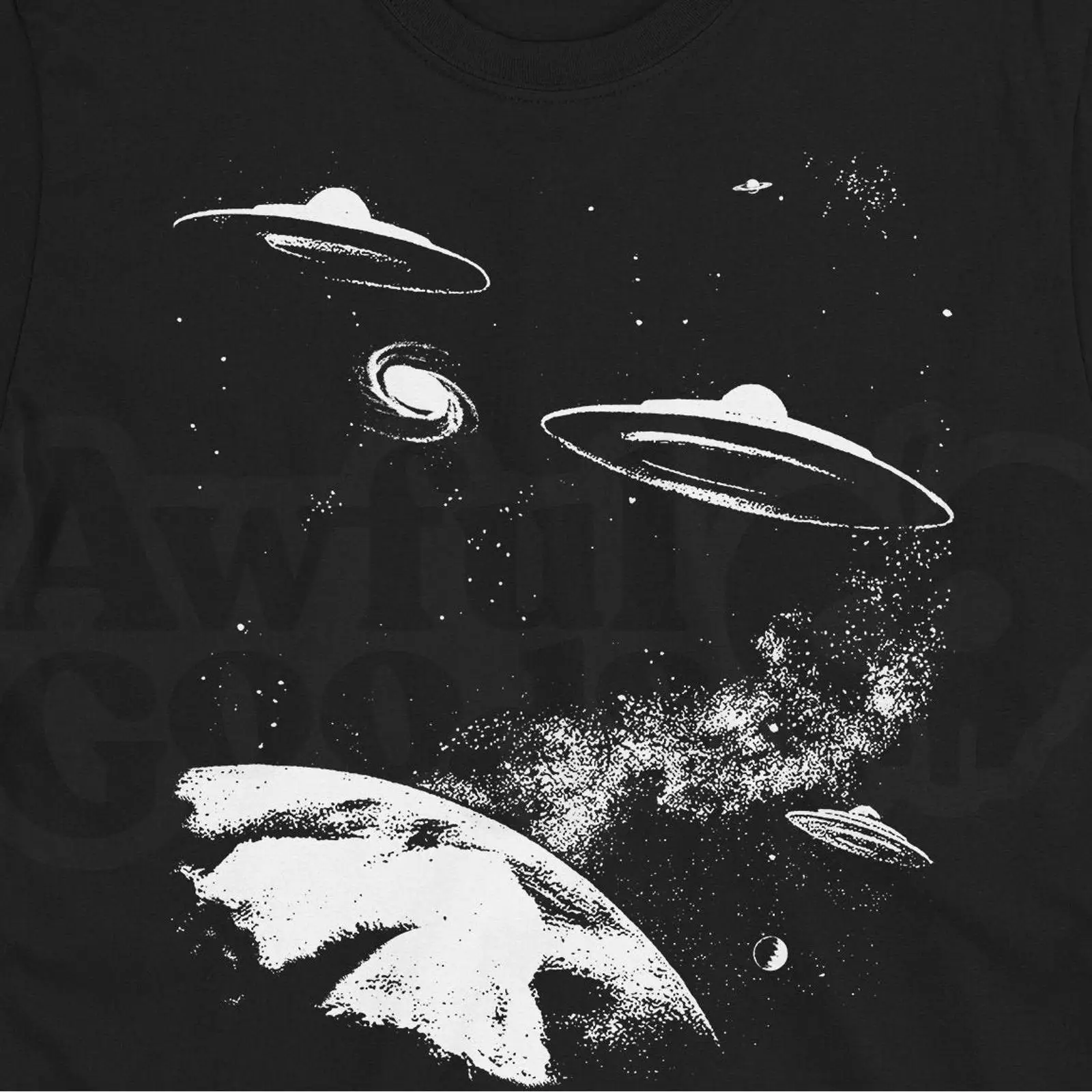 1950S Fashion Men'S - Retro UFO T Shirt 1950s Sci