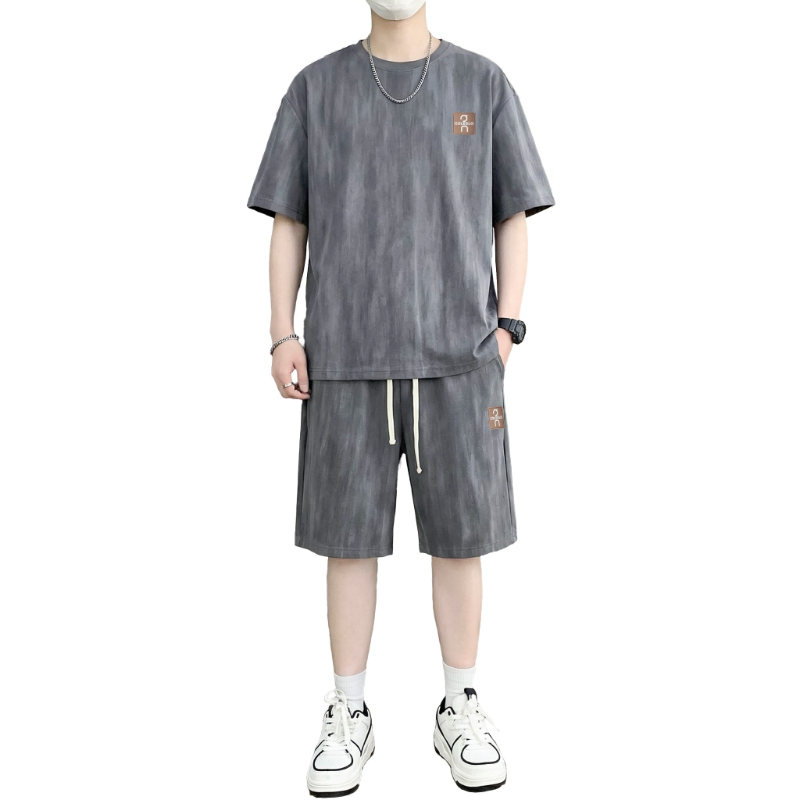 Mens Fashion Style - 【T-Shirt + 5-Point Shorts】Men's T-Shirt Set