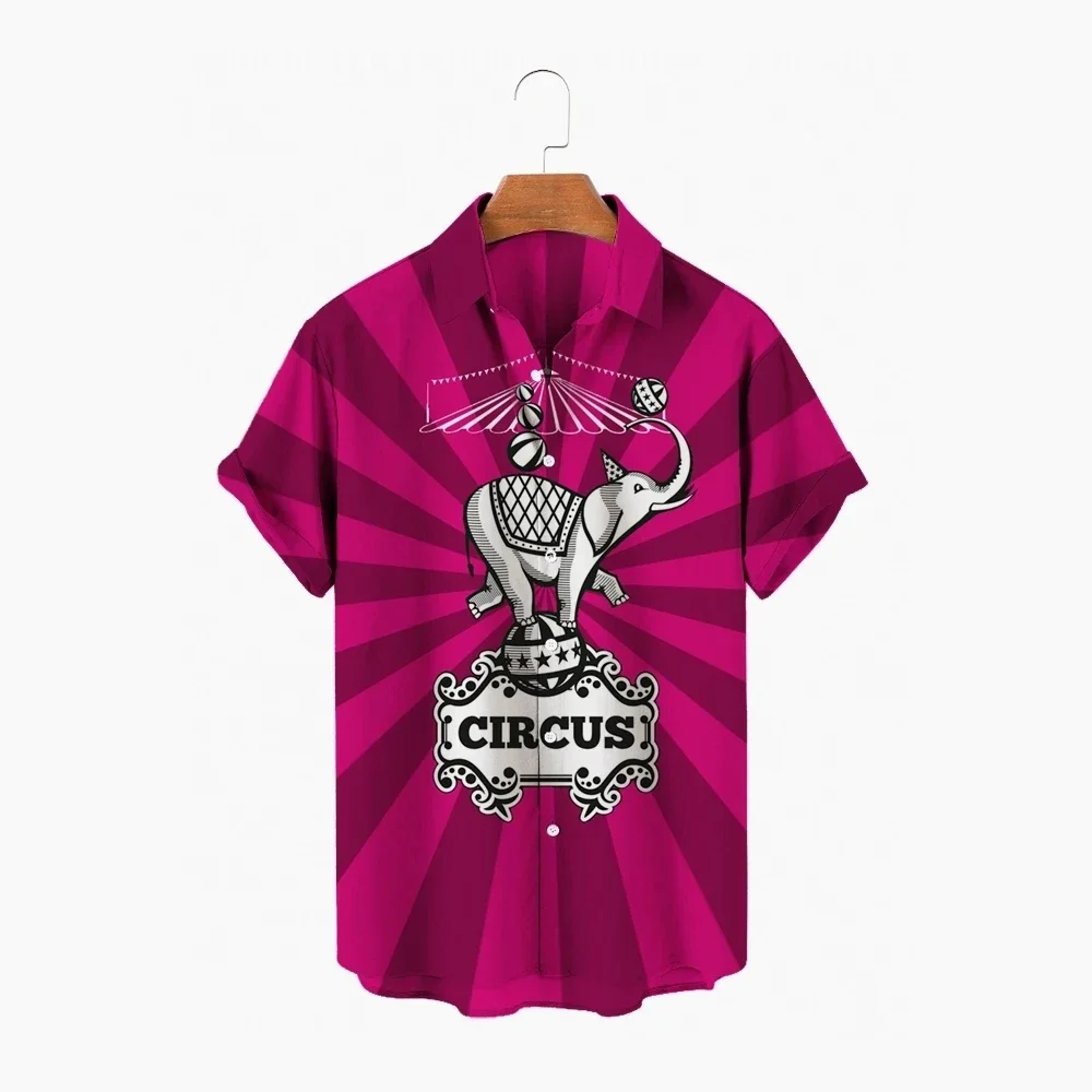 Jeans Shirt Fashion For Men - Circus Clown Hawaiian Fashion Men's Casual