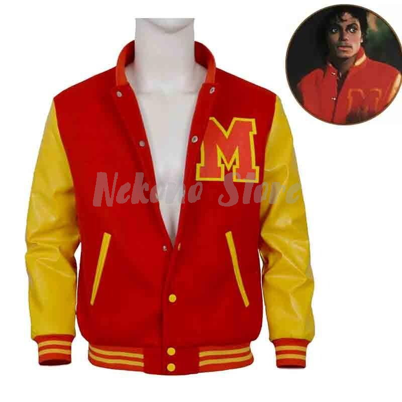 Bomber Jacket Men - Michael Jackson Classic Retro Jacket Red
