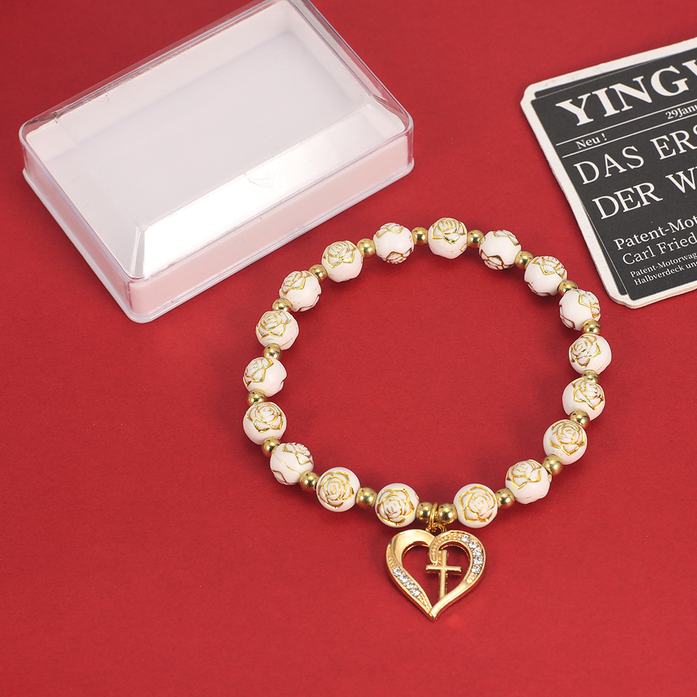 Exquisite Heart shaped cross R - Fashion Men Vogue avis et prix