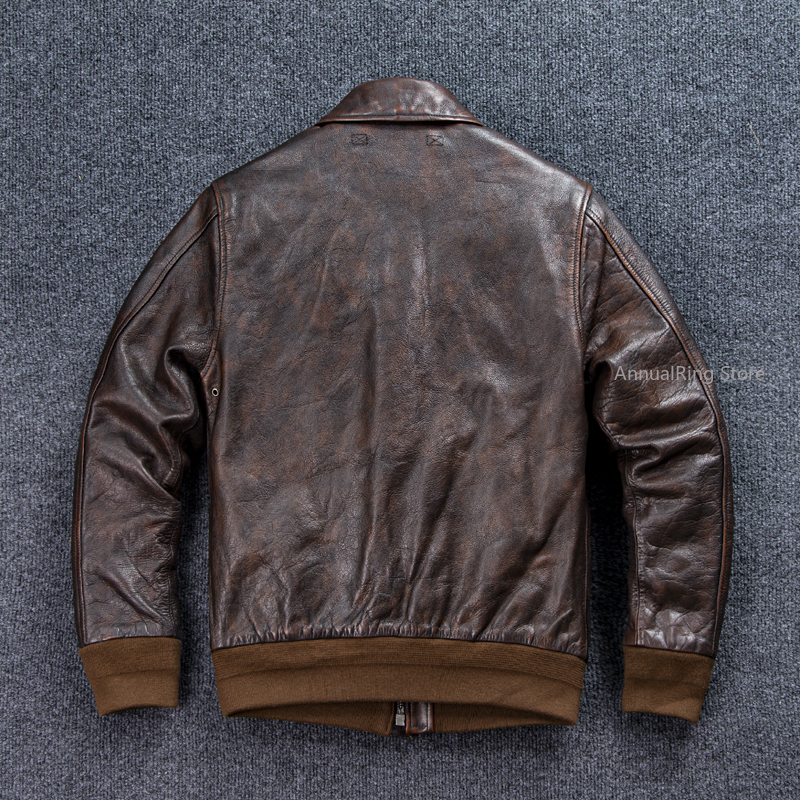 Bomber A-2 Style Genuine Leath - Bomber Jacket Men avis et prix