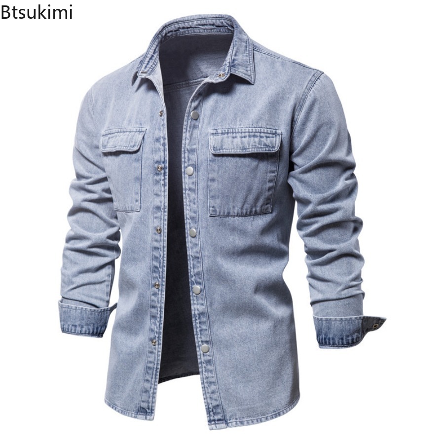Spring Autumn Men's Fashion Sl - Jeans Shirt Fashion For Men avis et prix