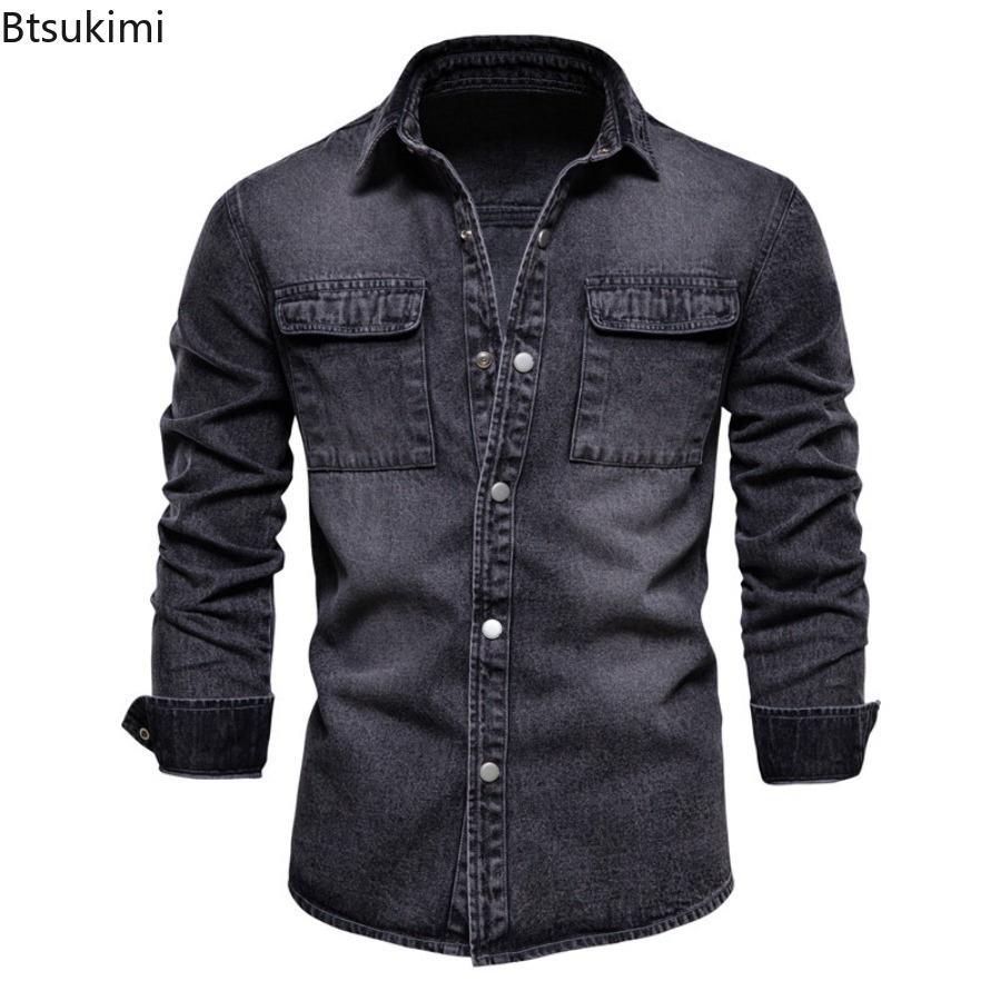 Spring Autumn Men's Fashion Sl - Jeans Shirt Fashion For Men avis et prix