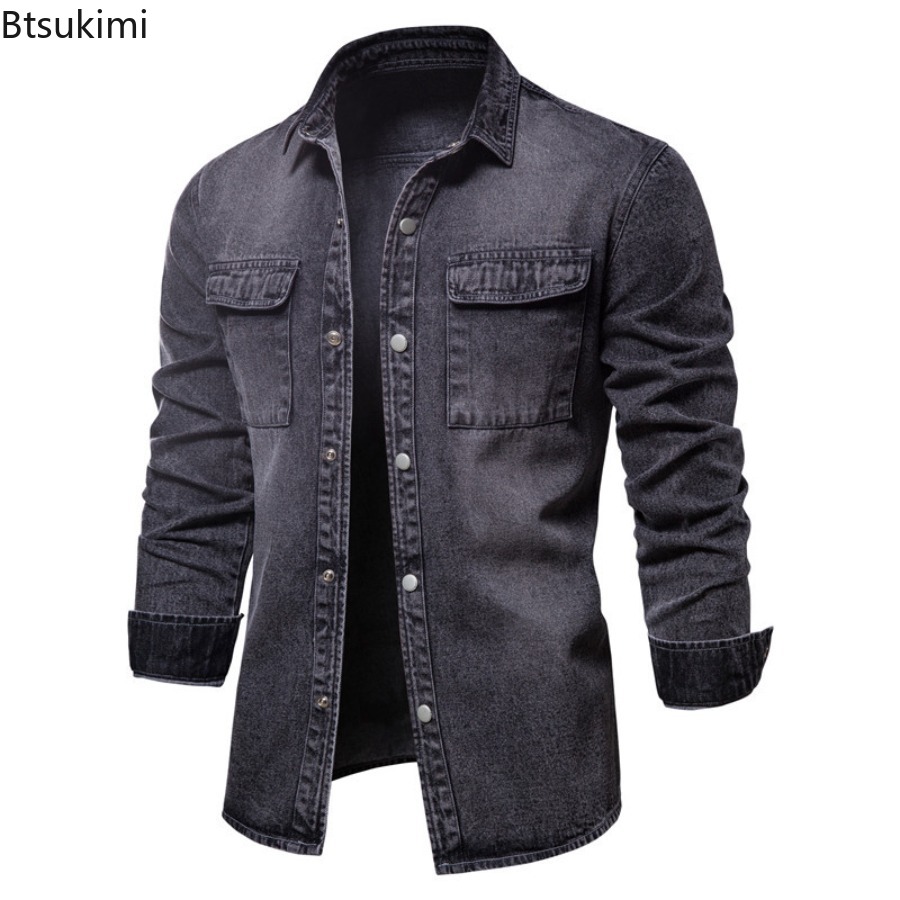 Spring Autumn Men's Fashion Sl - Jeans Shirt Fashion For Men avis et prix