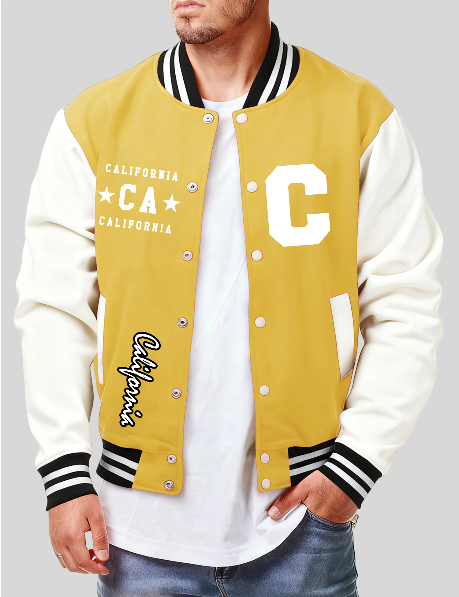 California And Art Letter C Pr - Mens Fashion Baseball Jersey avis et prix
