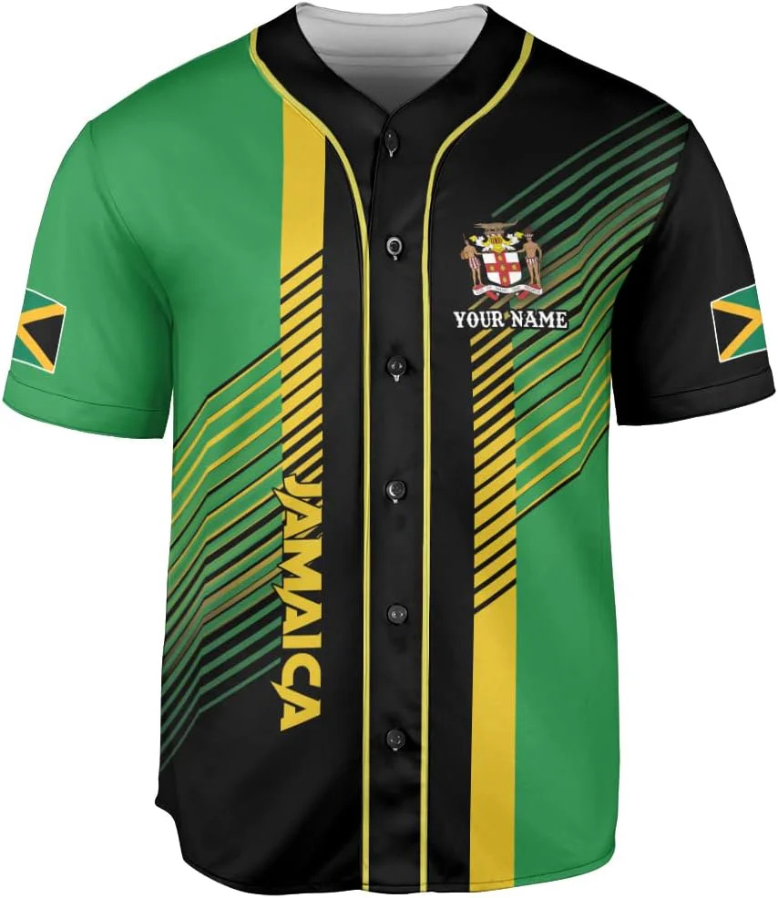 Personalized Name Jamaica Desi - Mens Fashion Baseball Jersey avis et prix