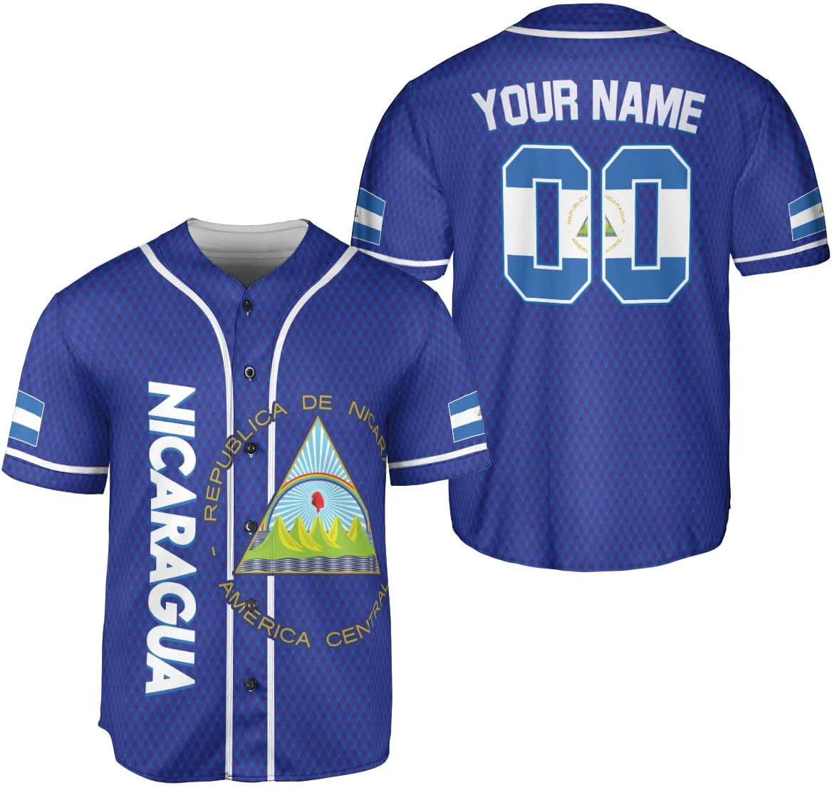 Personalized Name Nicaragua De - Mens Fashion Baseball Jersey avis et prix