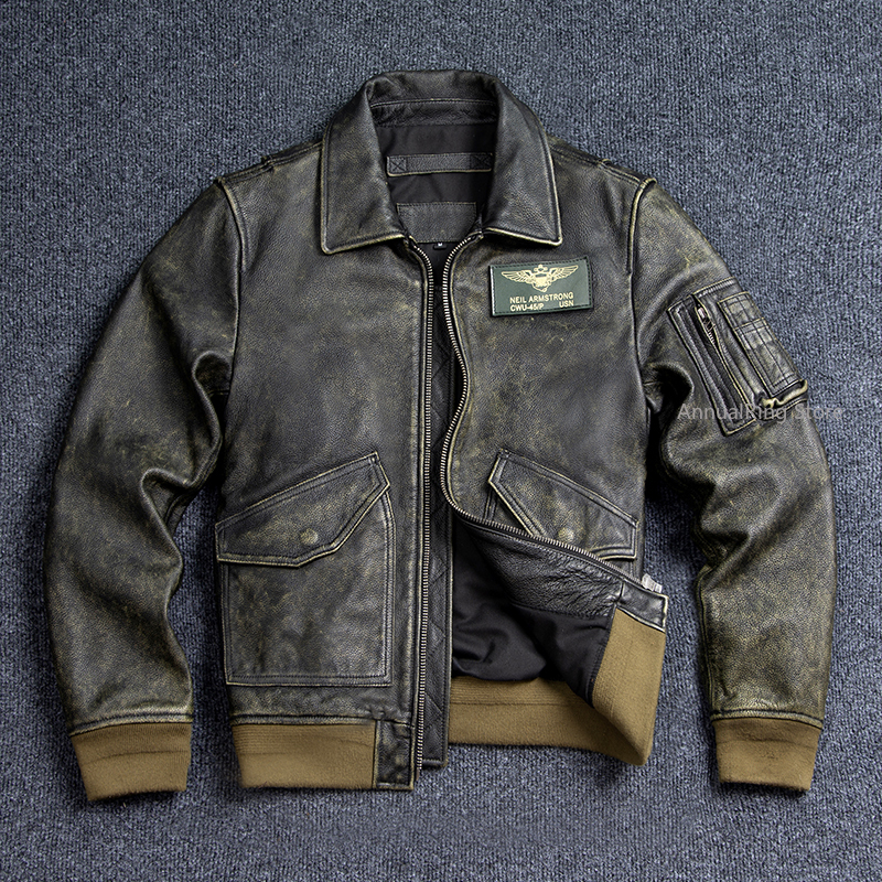 Bomber 45P Genuine Leather Jac - Bomber Jacket Men avis et prix