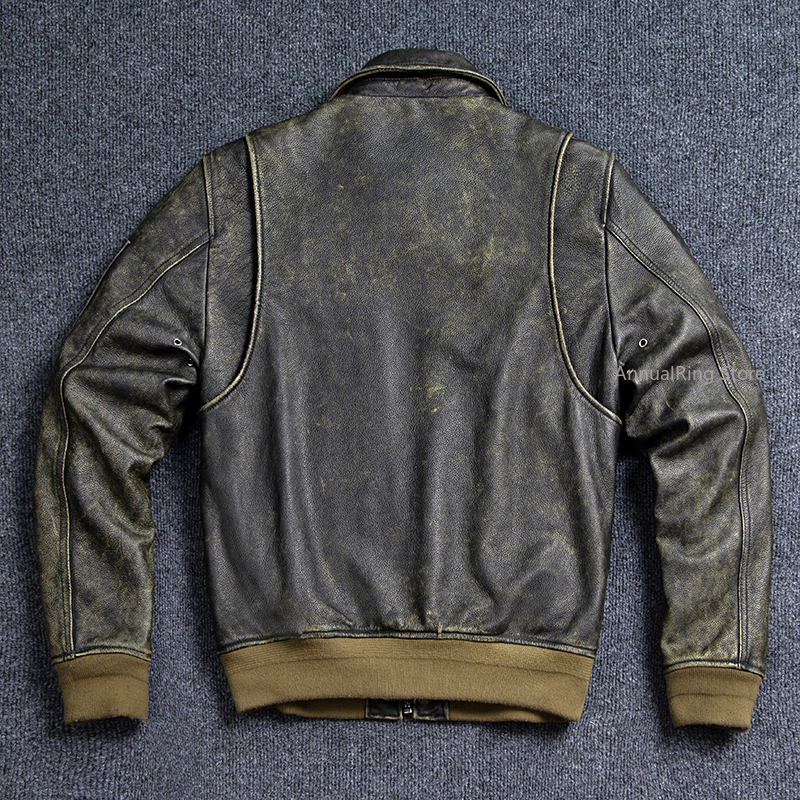 Bomber 45P Genuine Leather Jac - Bomber Jacket Men avis et prix