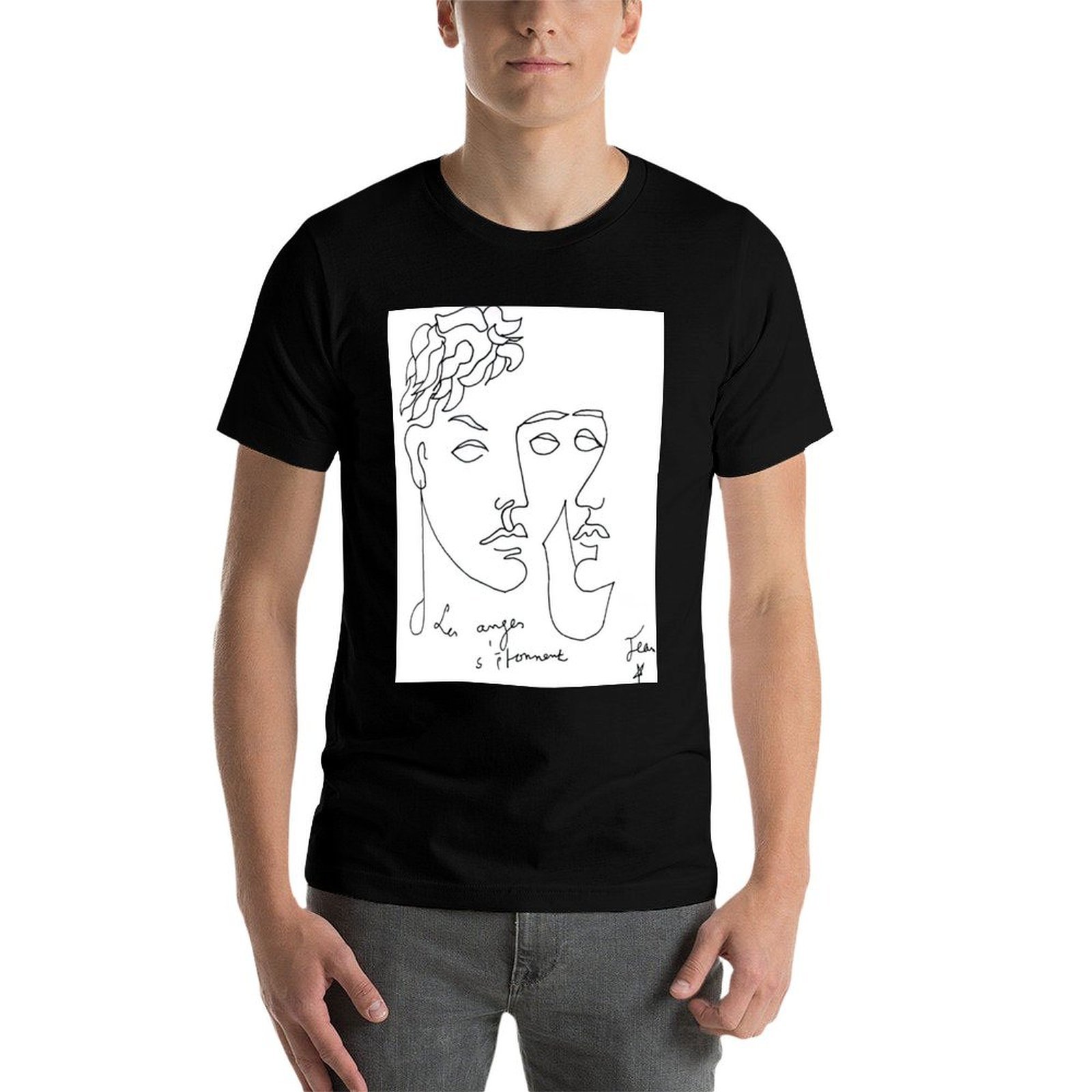 jean cocteau artwork T-Shirt F - Jeans Shirt Fashion For Men avis et prix