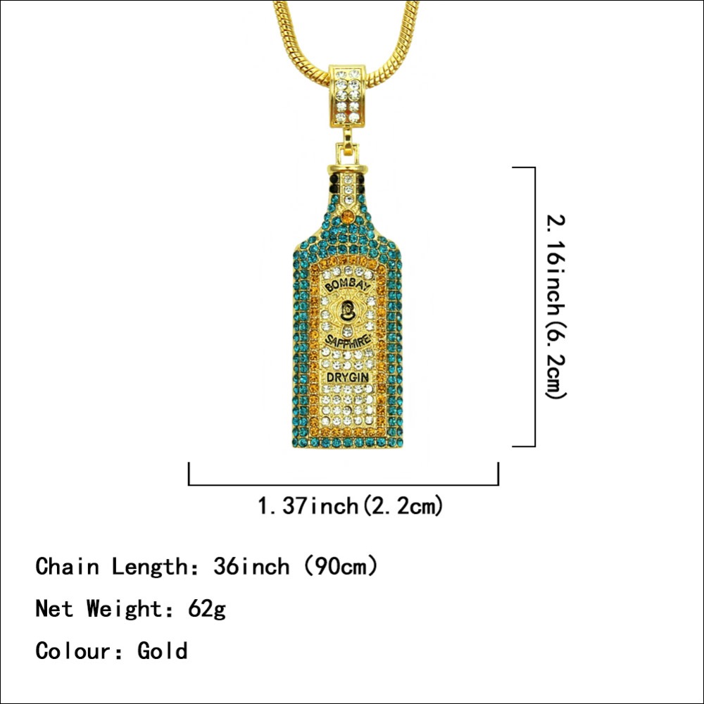 Big Wine bottle Necklaces Full - Fashion Men Vogue avis et prix