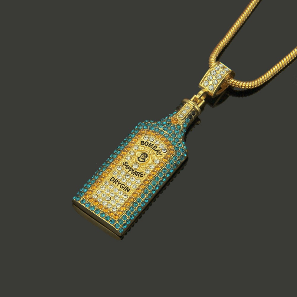 Big Wine bottle Necklaces Full - Fashion Men Vogue avis et prix