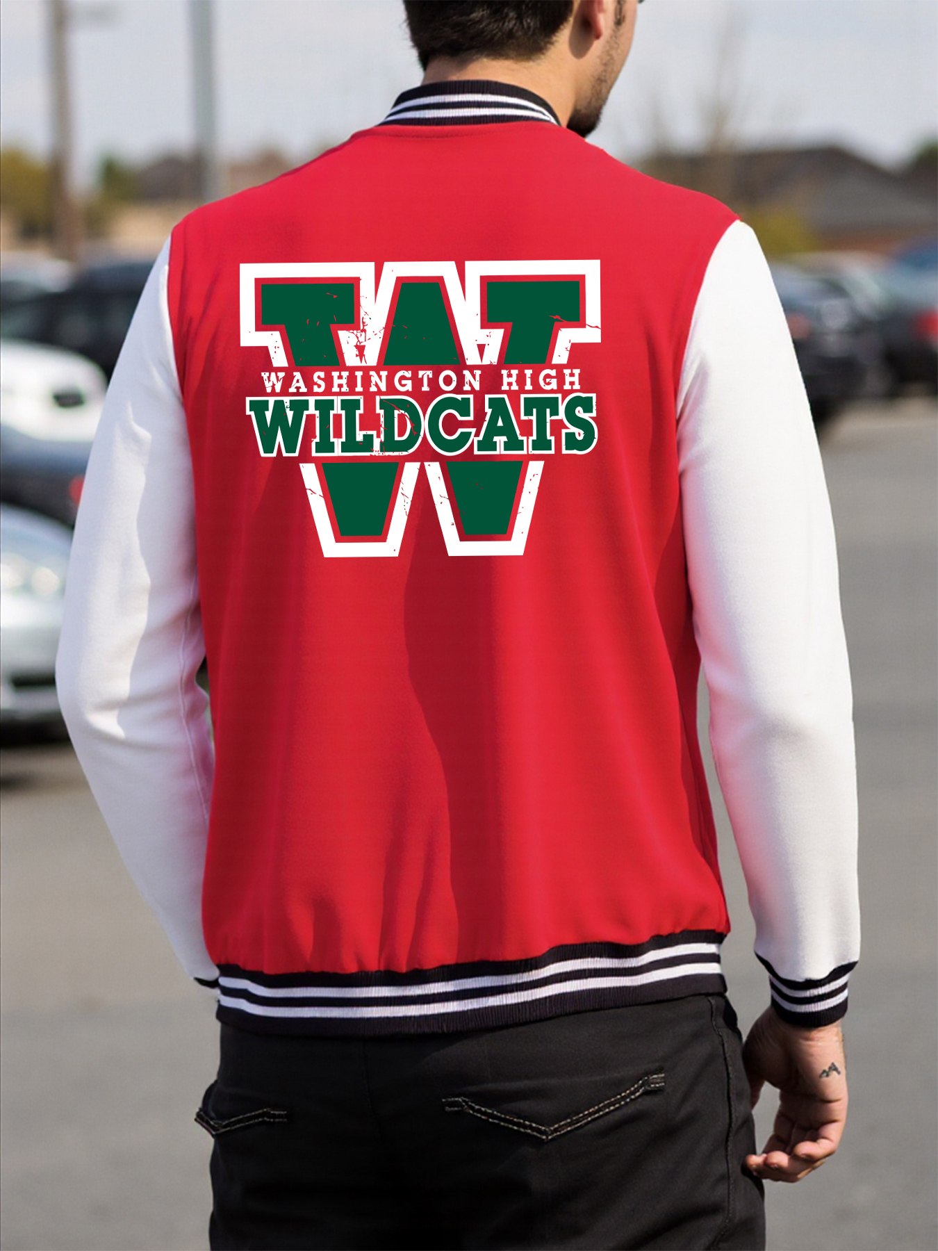 Wildcats Washington High Print - Mens Fashion Baseball Jersey avis et prix