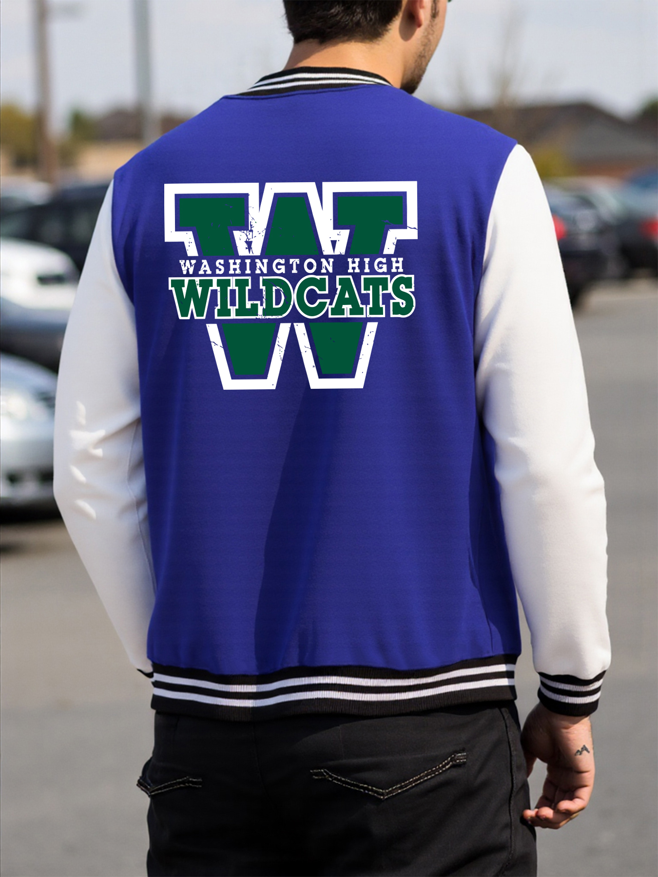 Wildcats Washington High Print - Mens Fashion Baseball Jersey avis et prix