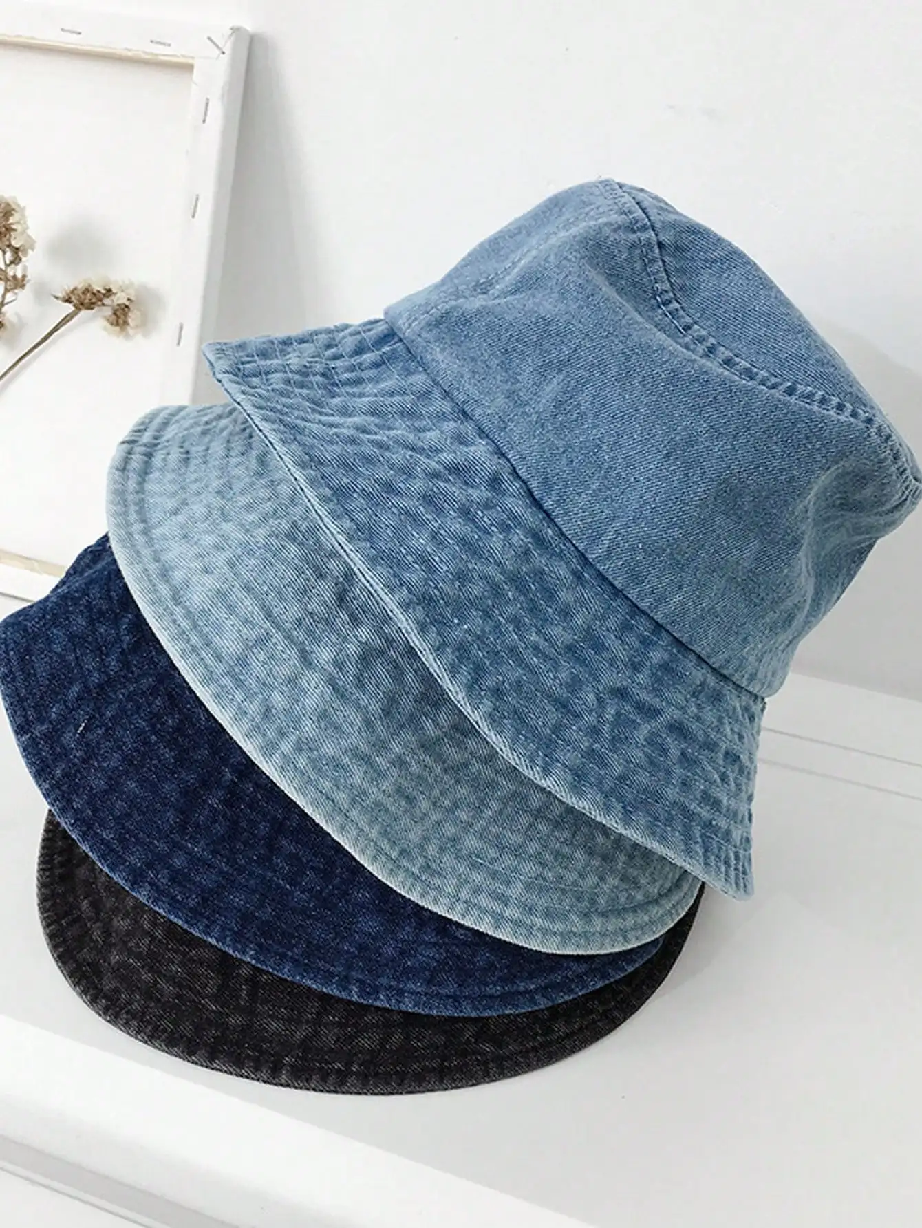 Korean Style Wide Brim Bucket  - Mens Fashion Bucket Hat avis et prix