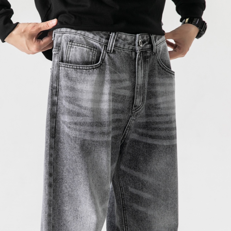 Grey Men's Baggy Jeans Spring  - Men'S Fashion Grey Jeans avis et prix