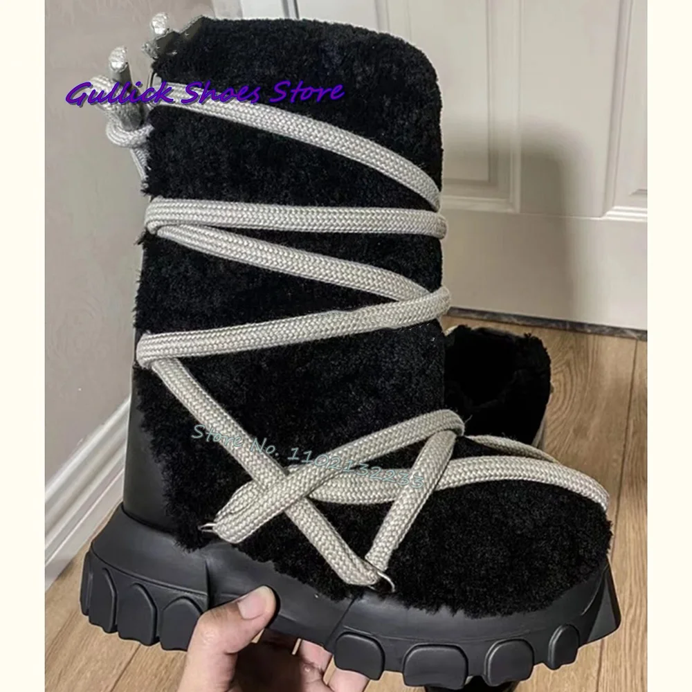 Women Black Plush Thick Sole S - Men Fashion Kids avis et prix