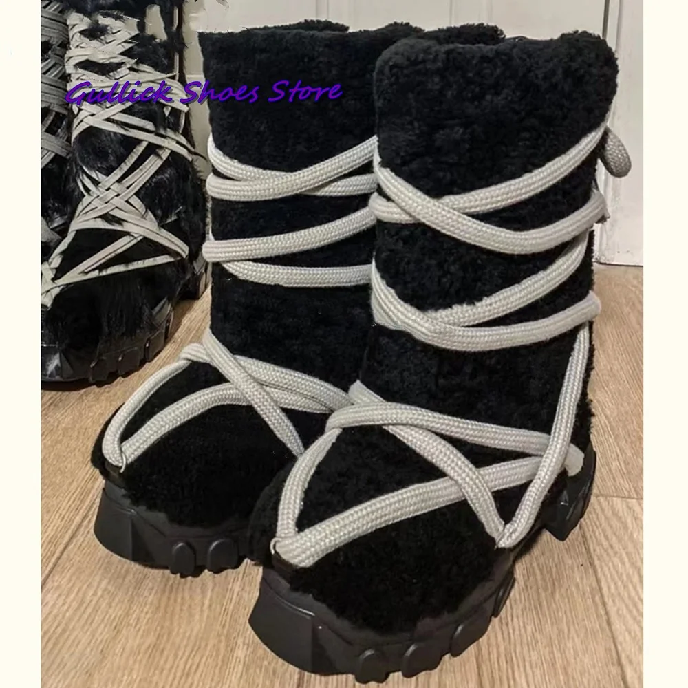 Women Black Plush Thick Sole S - Men Fashion Kids avis et prix