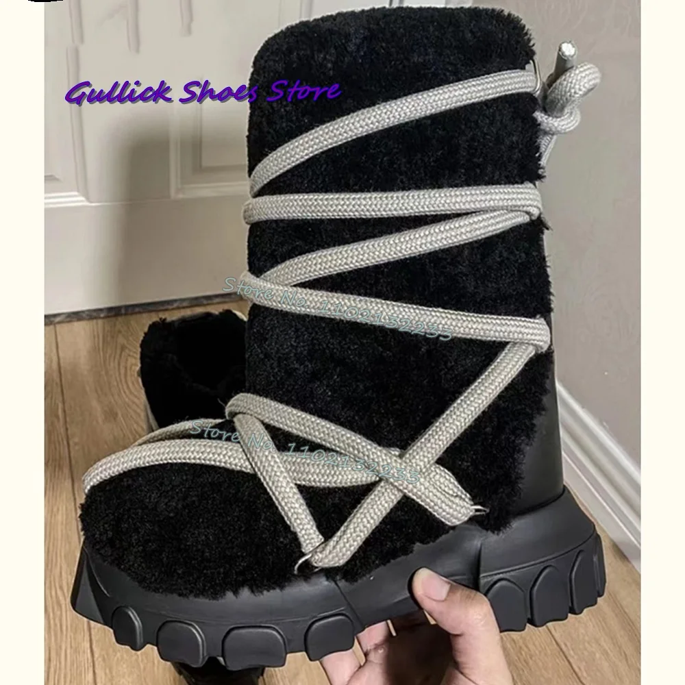 Women Black Plush Thick Sole S - Men Fashion Kids avis et prix