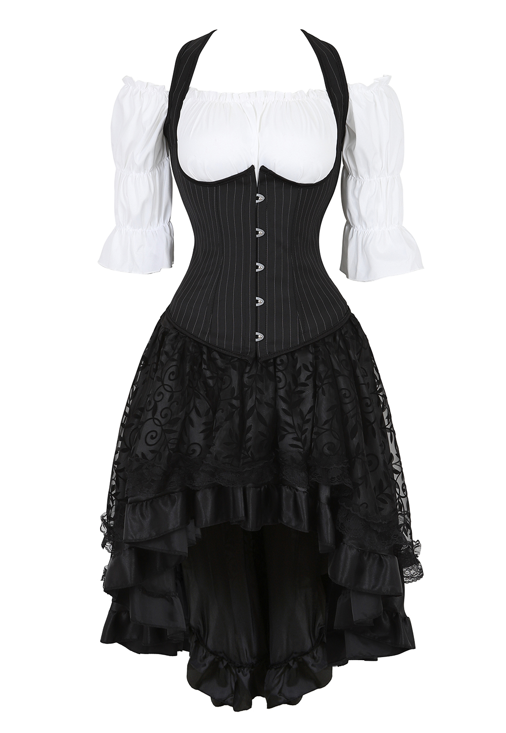 Steampunk Corset Dress Black G - Formal Waistcoat Vest avis et prix