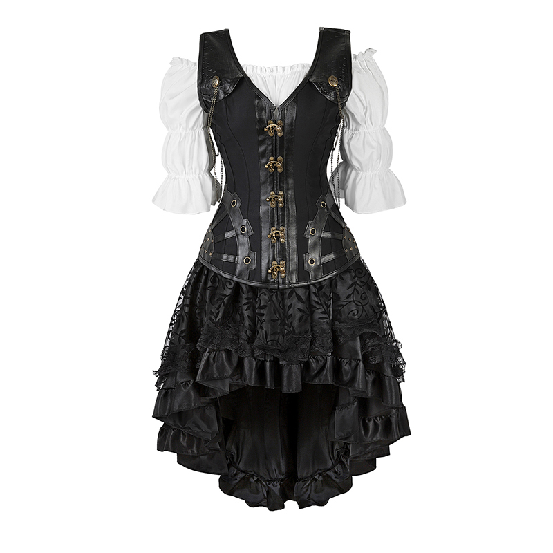 Steampunk Corset Dress Black G - Formal Waistcoat Vest avis et prix