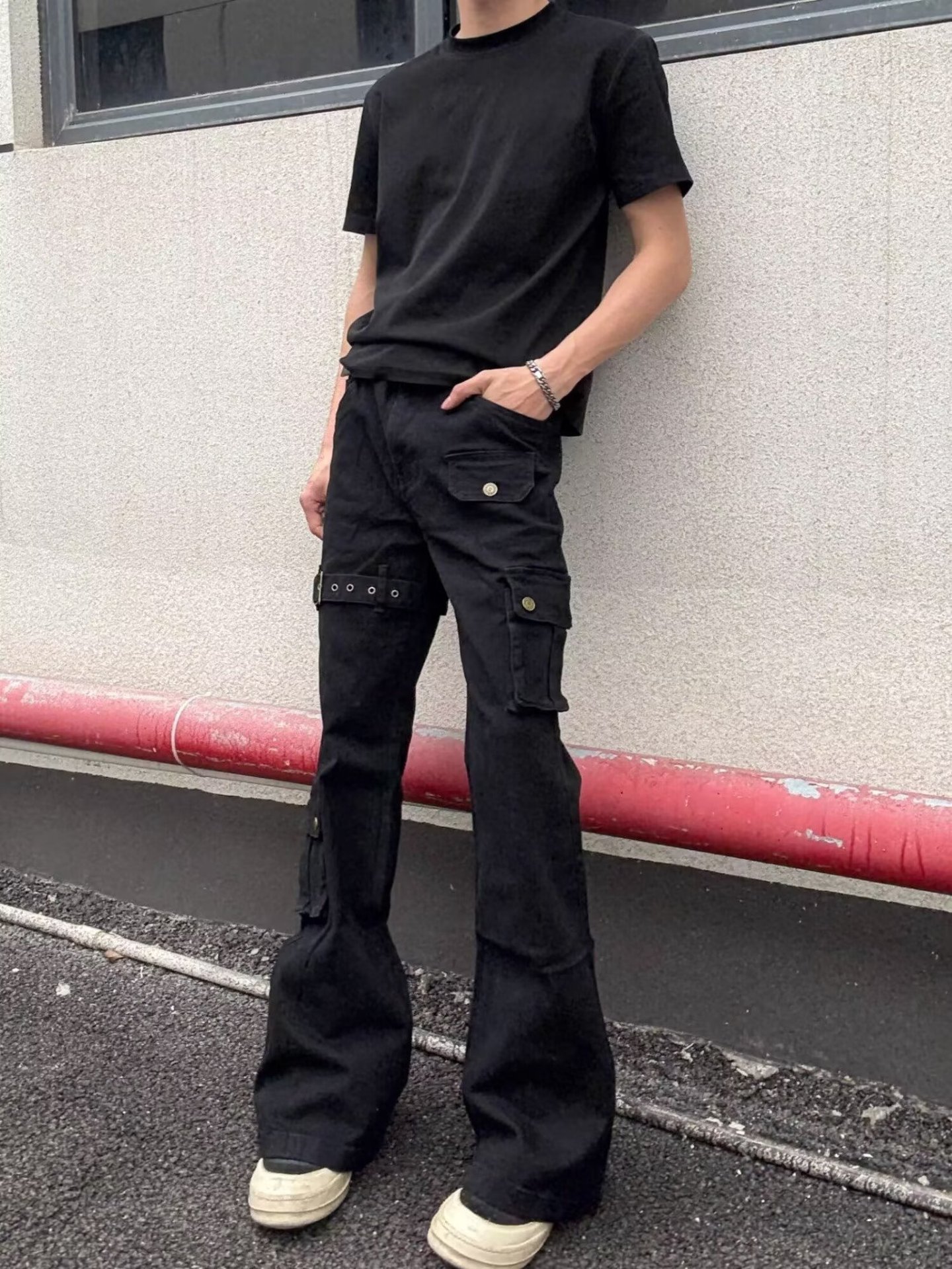 Vintage Men's Slim Jeans Drip  - Men'S Fashion Grey Jeans avis et prix