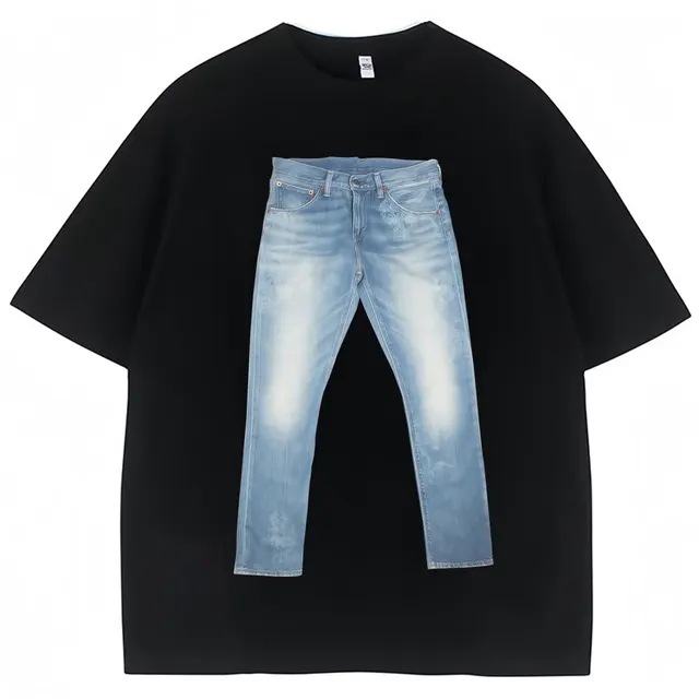 Funny Jeans on Shirt Meme Grap - Jeans Shirt Fashion For Men avis et prix