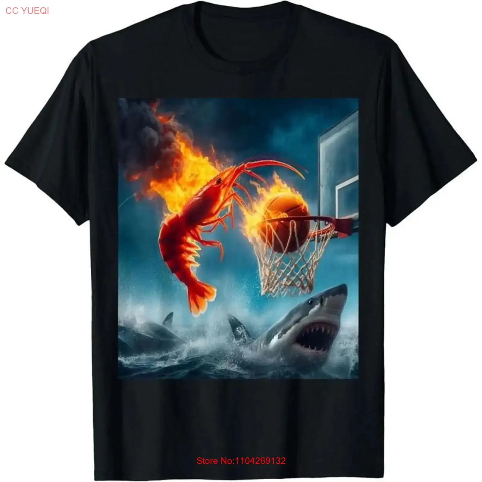 Shrimp Dunking on Shark Funny  - Men Fashion Kids avis et prix