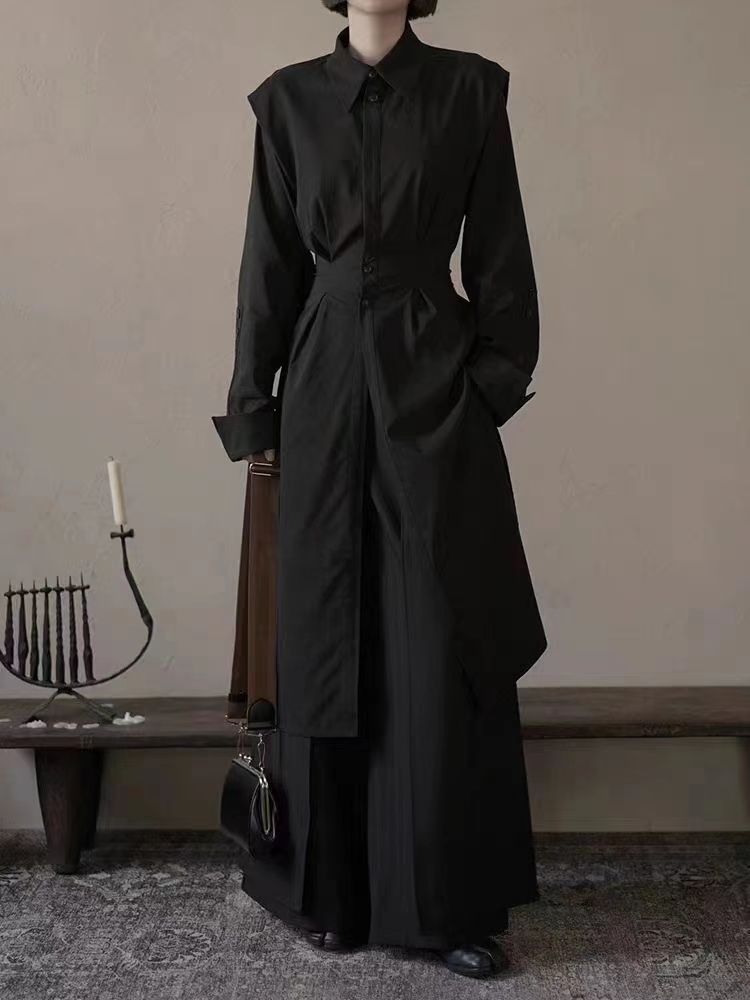 Niche Dark Black Series Costum - Mens Fashion Dress Shirts avis et prix